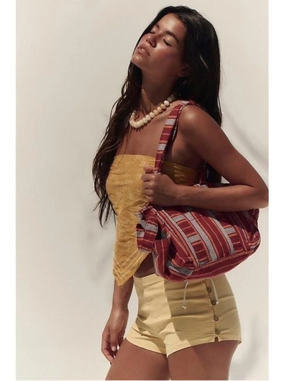 Free people Striped Red Multi Women's Red Baby Oksana Tote